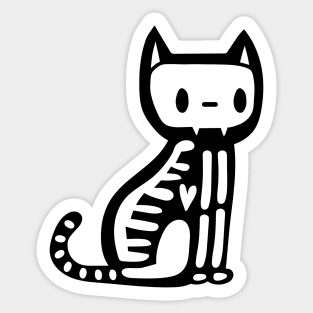 Halloween skeleton cat Sticker